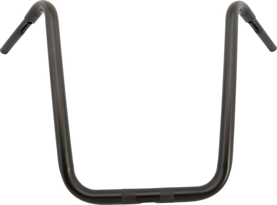 Ape Hanger 1 1/4" Black 20" 1.25" Thru Clamp   Non Tbw