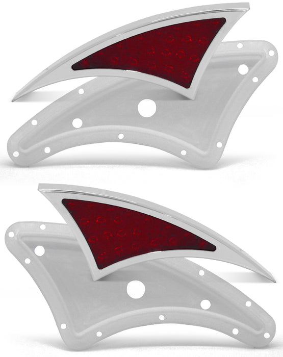 Wedgy Lights Chrome Pair