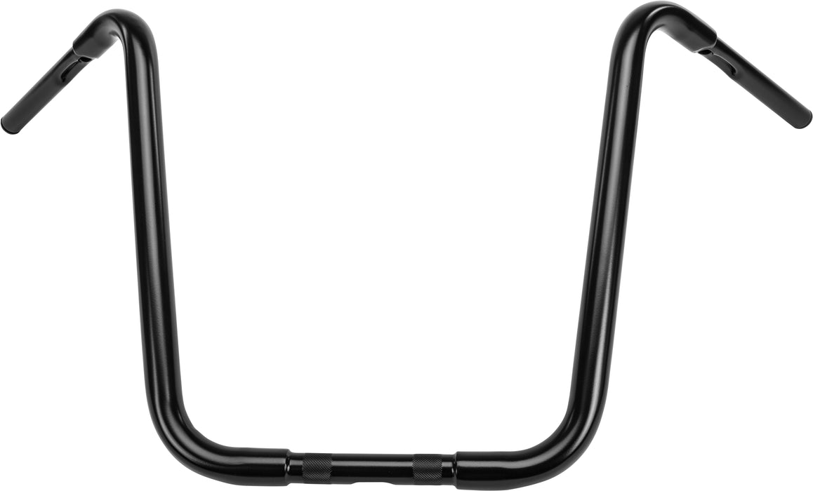 Ape Hanger 1 1/4" Black 18" 1" Thru Clamp   Cable